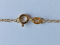 Preview: gold plated silver chain with 10 mm pink zirconia heart pendant-anchor chain 45 cm----